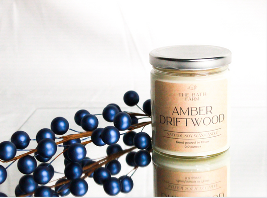 Amber Driftwood Jar Candle